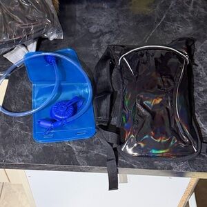 Black Metallic Hydration Backpack X 2